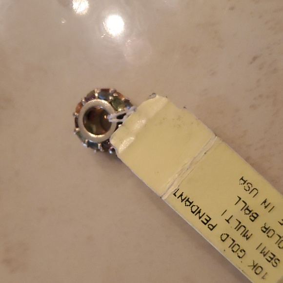 Semi Precious 10K Gold Pendant - Picture 4 of 4